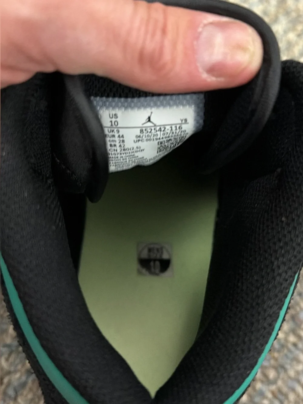 Jordan Mid Sneakers in Black, White, Teal & Pink